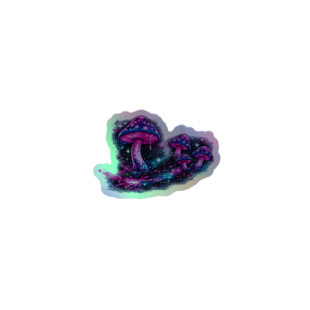 Mushroom Holographic Sticker